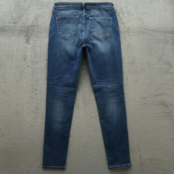 KanCan Jeans Junior's Size 9/28 Blue Mid-Rise Skinny Denim 29" Inseam Stretch - Picture 11 of 16